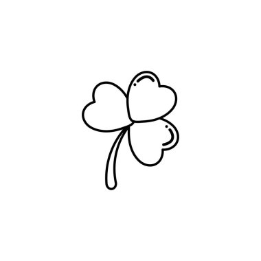 three leaf clover, flat style icon