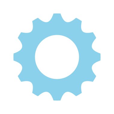 mavi dişli tekerlek simgesi, renkli tasarım