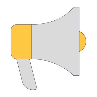 Megafon simge, düz tasarım