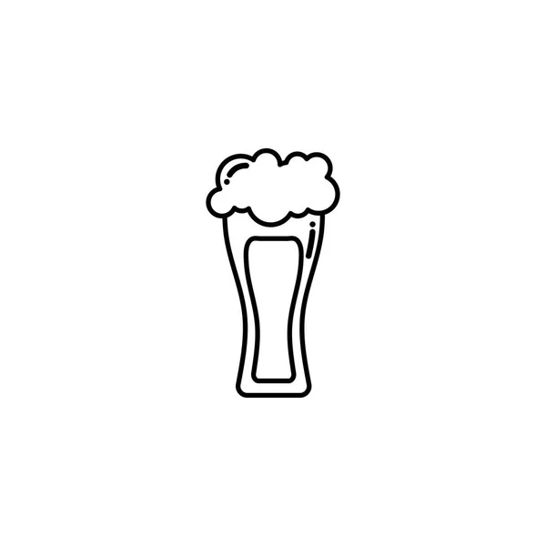 Tasse de bière, icône de style plat — Image vectorielle