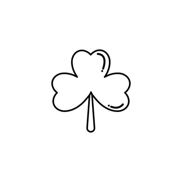 Trevo de três folhas, ícone de estilo plano —  Vetores de Stock