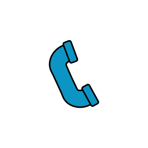 Récepteur téléphonique, icône de style ligne — Image vectorielle