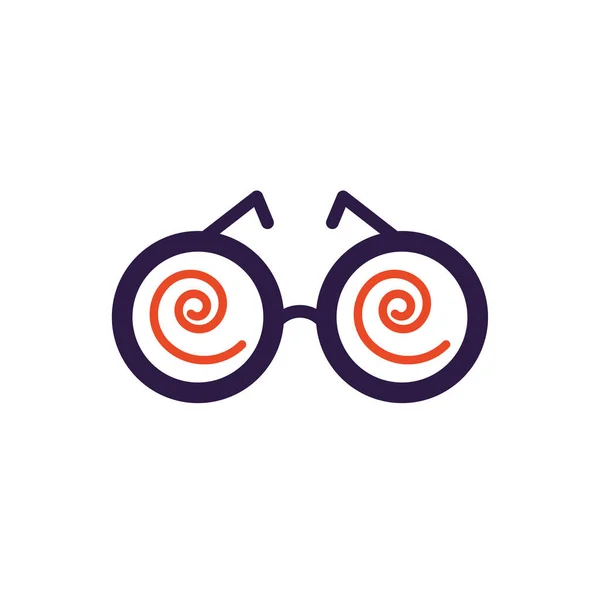 Божевільні окуляри, значок плоского стилю — стоковий вектор