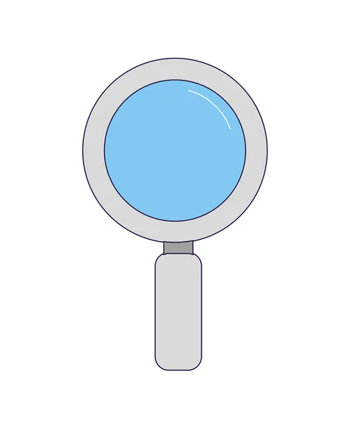 Magnifying glass icon, colorful design — Stock Vector