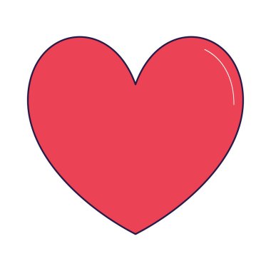 kırmızı kalp simgesi, renkli tasarım