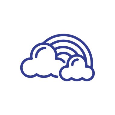 Bulutlar ve gökkuşağı simgesi, satır biçimi simgesi