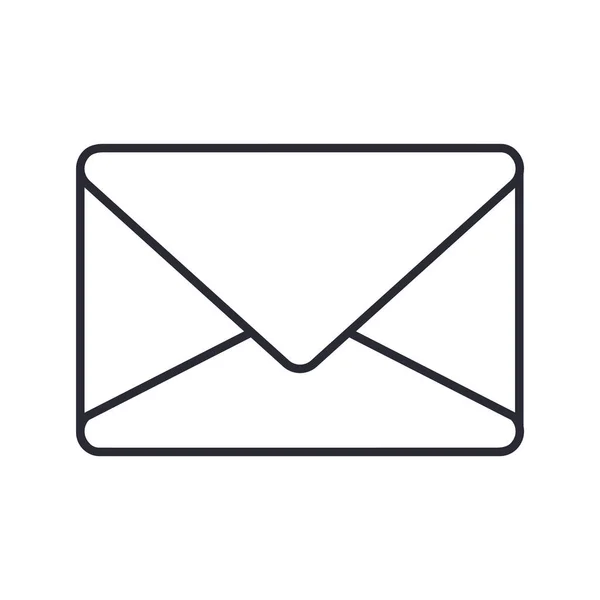 Ícone de envelope, ícone de estilo de linha — Vetor de Stock