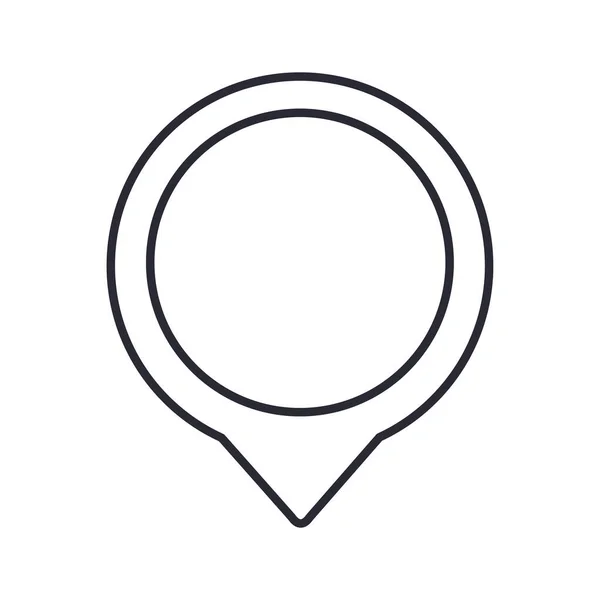 Icono de pin de ubicación, estilo de línea — Vector de stock