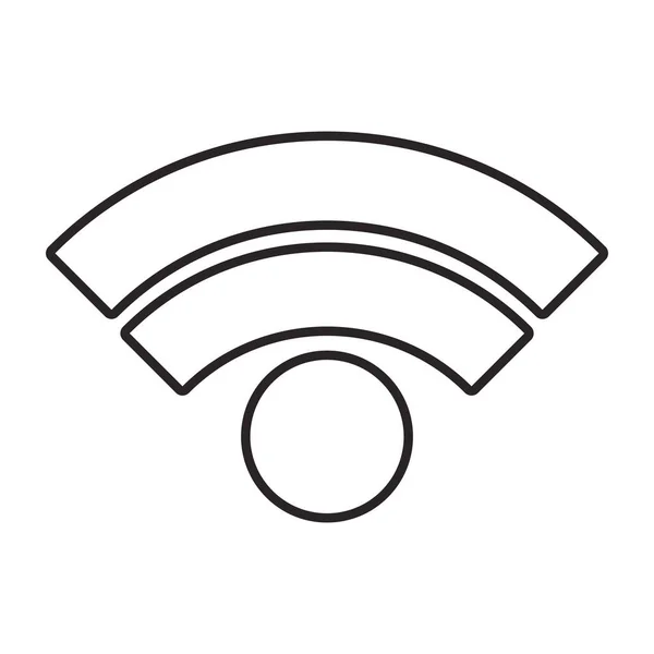 Simbolo wifi, icona in stile linea — Vettoriale Stock