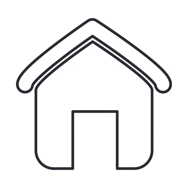 Иконка формы дома на белом фоне — стоковый вектор