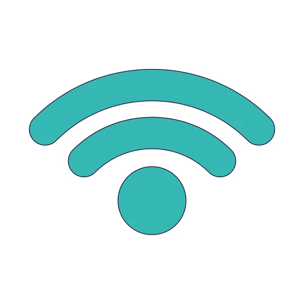 Ícone de sinal wifi, design colorido — Vetor de Stock