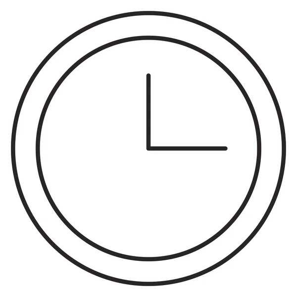 Clock icon over white background — Stockvektor