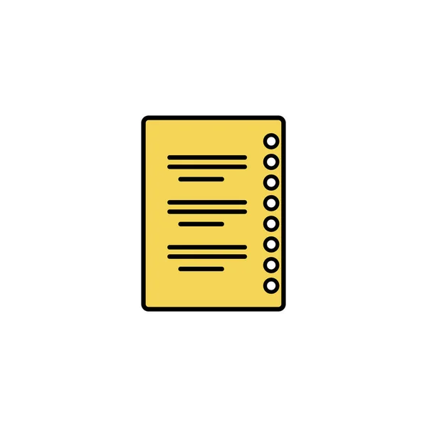 Dagelijkse planner notebook, lijn stijl pictogram — Stockvector