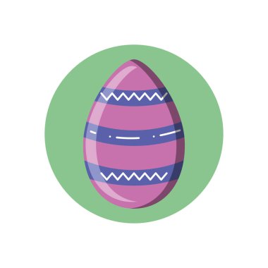 çizgili Paskalya yumurtası simgesi, blok biçimi tasarımı