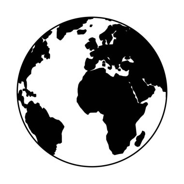 seyyare yerküre beyaz zemin üzerine