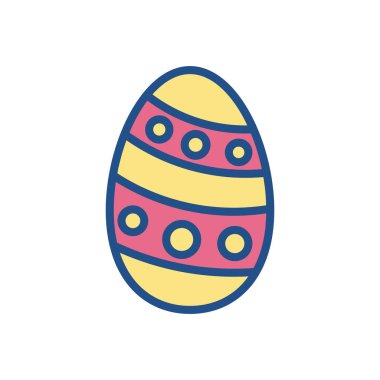 Çizgili ve noktalı Paskalya yumurtası tasarımı, çizgi biçimi simgesi