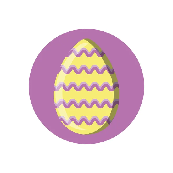 Carino uovo di Pasqua, icona in stile blocco — Vettoriale Stock