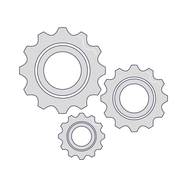 Gears wheels icon, colorful design — Stock Vector