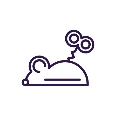 joke mouse toy, line style icon