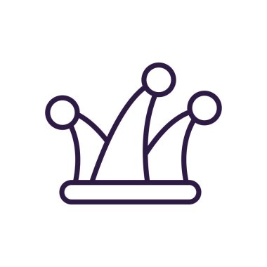 jester hat, line style icon