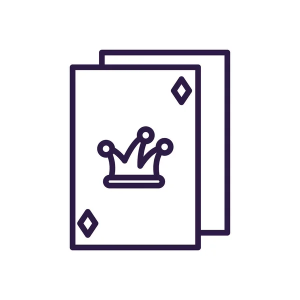 Jester poker card, line style icon — Image vectorielle
