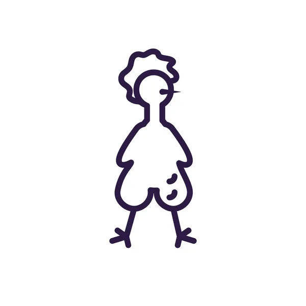 Chicken costume, line style icon — Vetor de Stock