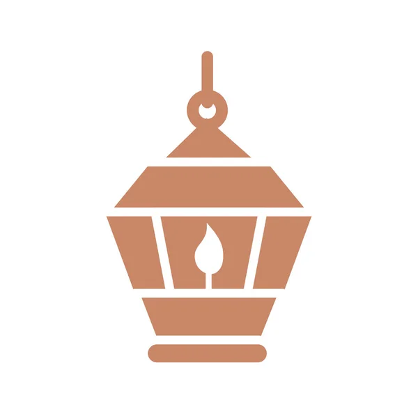 Ramadan light icon, silhouette style design — Image vectorielle