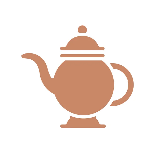 Ramadan teapot icon, silhouette style design — Vettoriale Stock