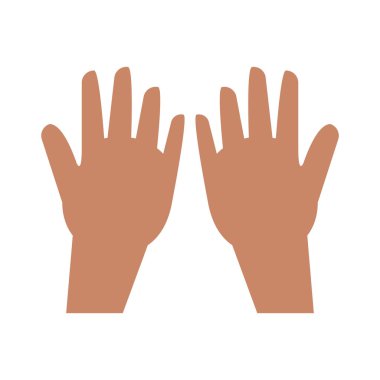 human hands icon, silhouette style design
