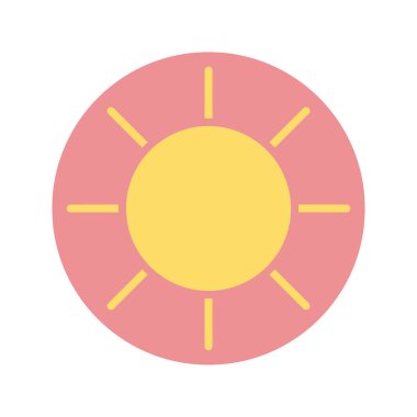 sun icon, block style design