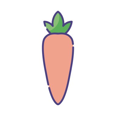 Isolated carrot vegetable flat style icon vector design