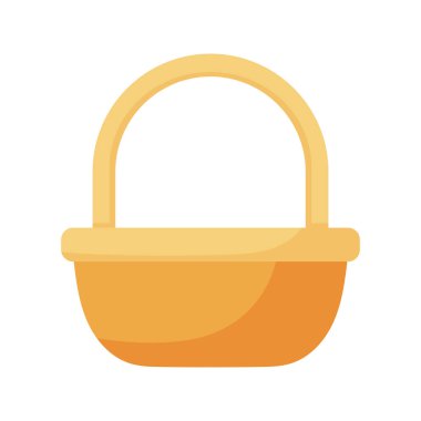 Happy easter basket flat style icon vector design