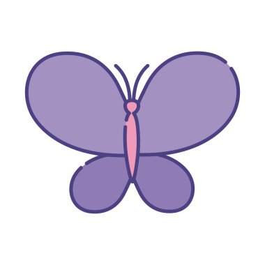 cute butterfly insect flat style icon vector design