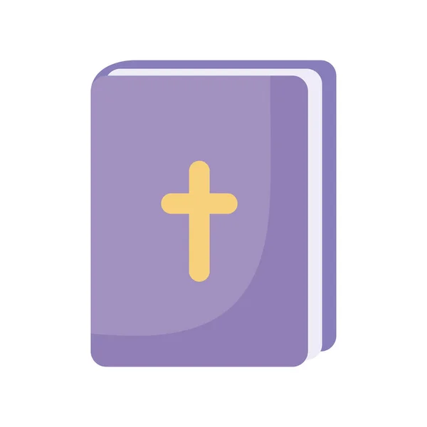 Religion bible flat style icon vector design — Image vectorielle