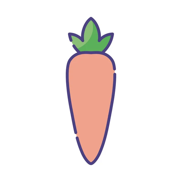 Isolato carota vegetale piatto stile icona vettoriale design — Vettoriale Stock