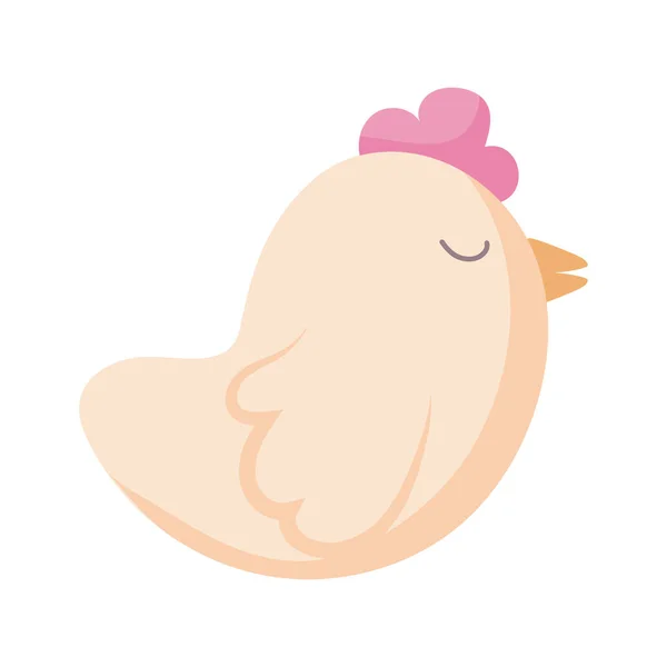 Cute kawaii chicken cartoon vector design — Stockvektor