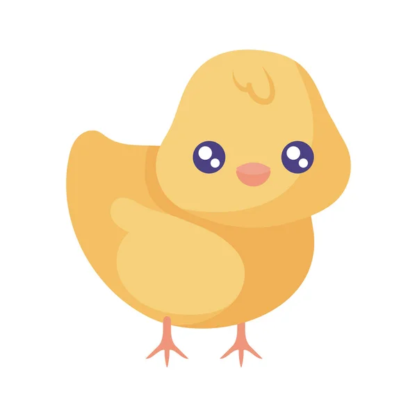 Cute kawaii chick cartoon vector design — 스톡 벡터