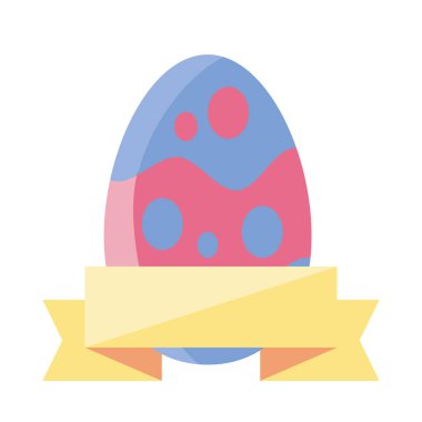 Beyaz arka planda Paskalya yumurtası