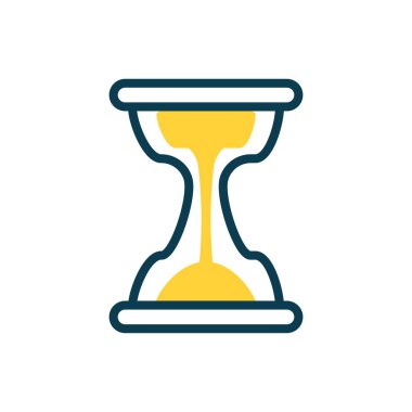 hourglass icon, half color style