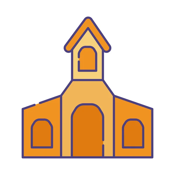 Религиозная церковь в плоском стиле — стоковый вектор