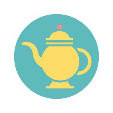 ramadan teapot icon, block style design