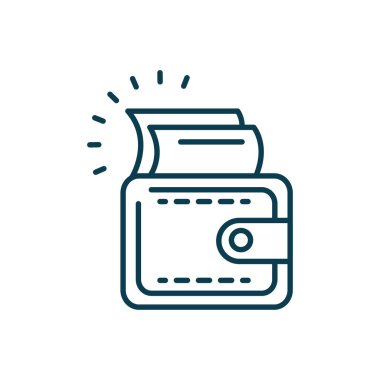 wallet icon, line style