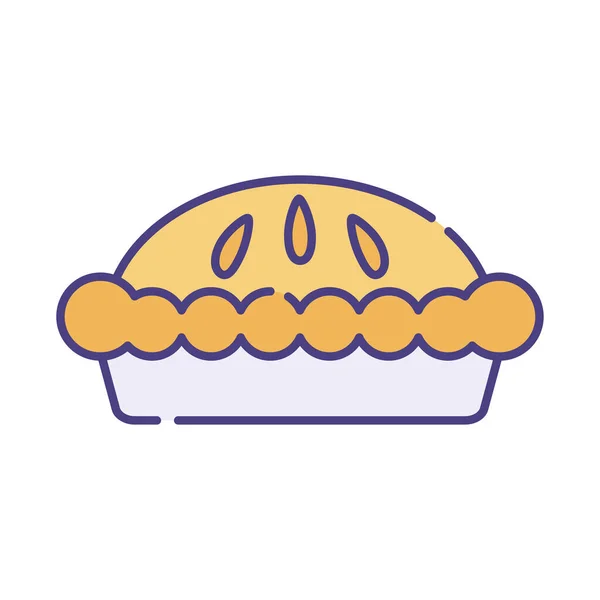 Diseño de vector de icono de estilo plano de pastel dulce aislado — Vector de stock