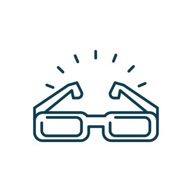 glasses icon, line style