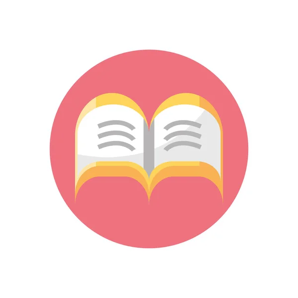 Book opend icon, colorful block style — Stockvektor