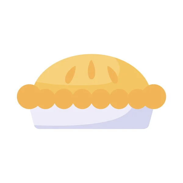Isolé gâteau sucré conception vectorielle icône de style plat — Image vectorielle