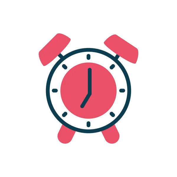 Icono del reloj despertador, estilo de medio color — Vector de stock