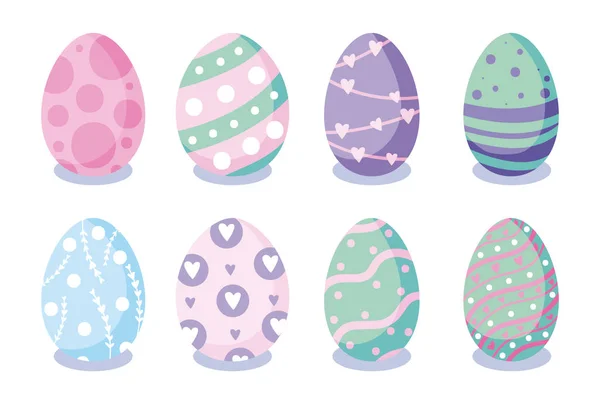 Projeto de vetor de ovos de Páscoa feliz — Vetor de Stock