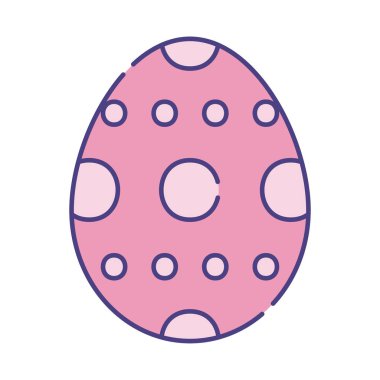 Happy easter egg flat style icon vector design