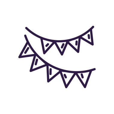 party pennants, line style icon
